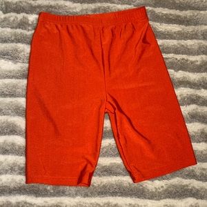 red biker shorts